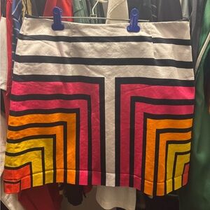 Worthington Black and Multicolor Mini Skirt